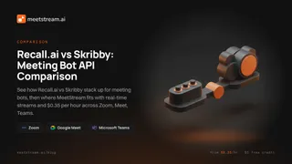 Recall.ai vs Skribby: Meeting Bot API Comparison